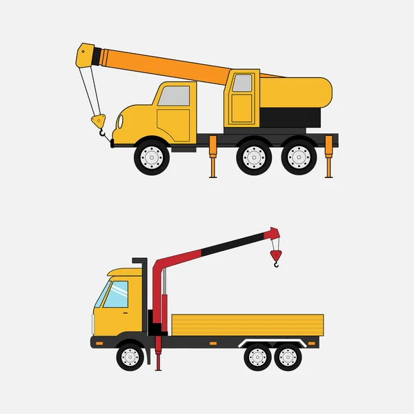 Kraanwagens Eenvoudige Vector Illustratie — Stockvector