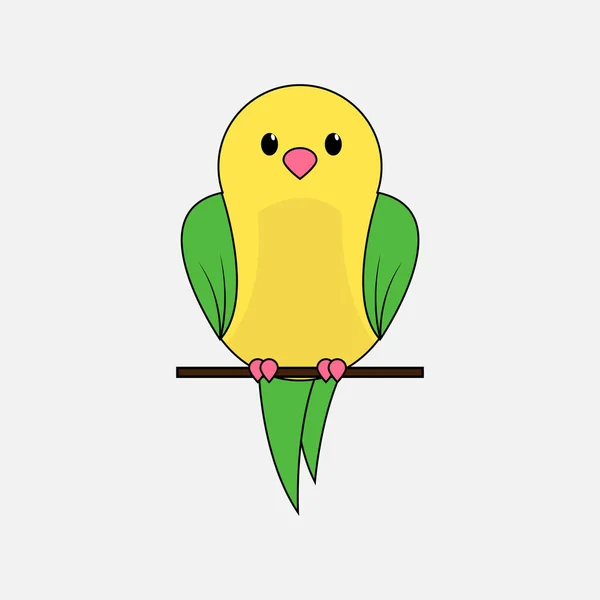 Icône Oiseau Mignon Illustration Vectorielle Simple — Image vectorielle