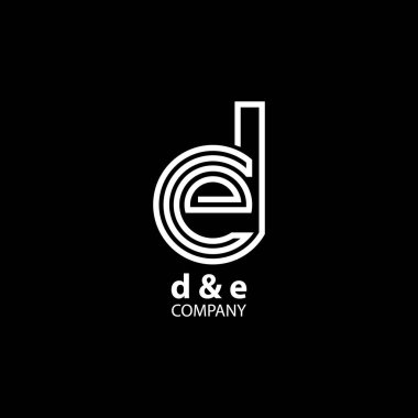 Şirketiniz için D logosu, basit vektör illüstrasyonu   