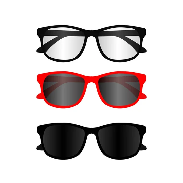メガネのセット 単純なベクトル図 — ストックベクタ