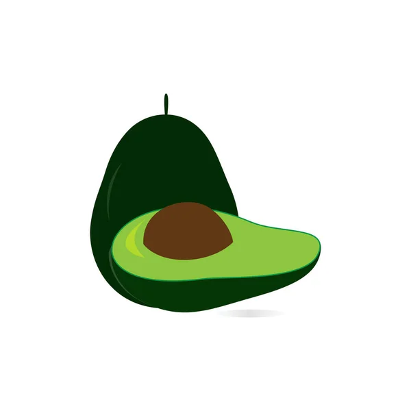 Avocado Semplice Illustrazione Vettoriale — Vettoriale Stock