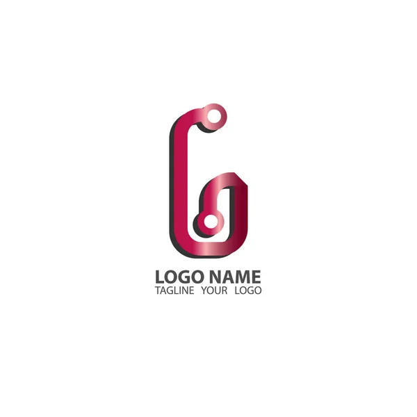 Şirketiniz Için Logosu Basit Vektör Illüstrasyonu — Stok Vektör