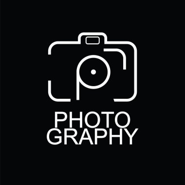 fotoğraf logosu, basit vektör illüstrasyonu   