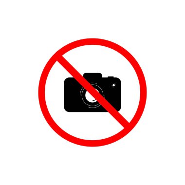 Fotoğraf çekmek yasaktır, basit vektör illüstrasyonu   