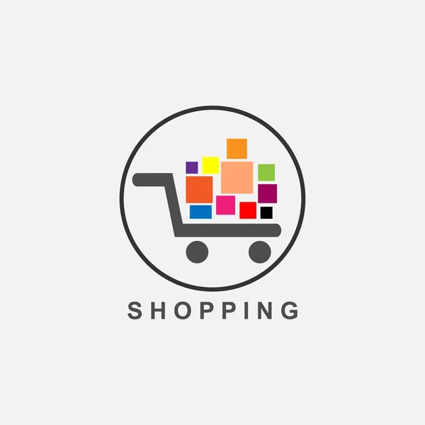 Shopping Logo Enkel Vektor Illustration – Stock-vektor