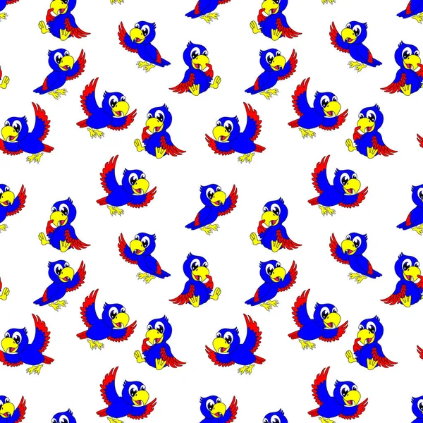 Папуги Безшовний Візерунок Простір Копіювання — стоковий вектор
