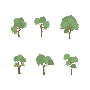 Renkli ağaçlar, doğa konsepti.