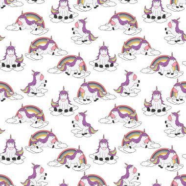 Tek boynuzlu atlar kusursuz desen, boşluğu kopyala