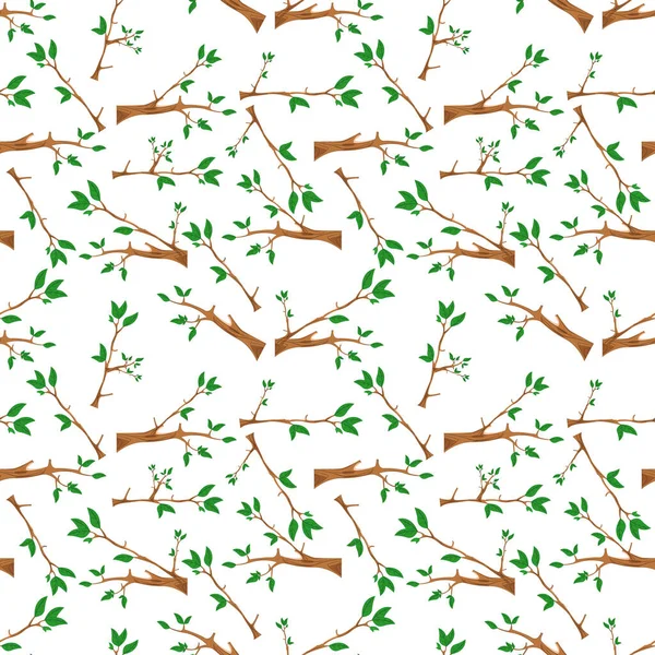 Tree Branches Seamless Pattern Copy Space — Stock Vector