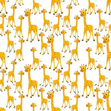 Şirin zürafa kusursuz desen, boşluğu kopyala