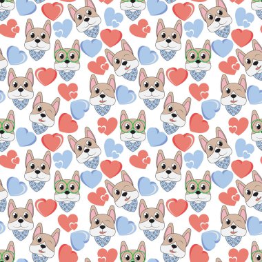 Sevimli köpek çizgi filmi kusursuz desen