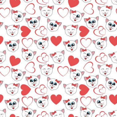 Şirin kedi kusursuz desen, boşluğu kopyala