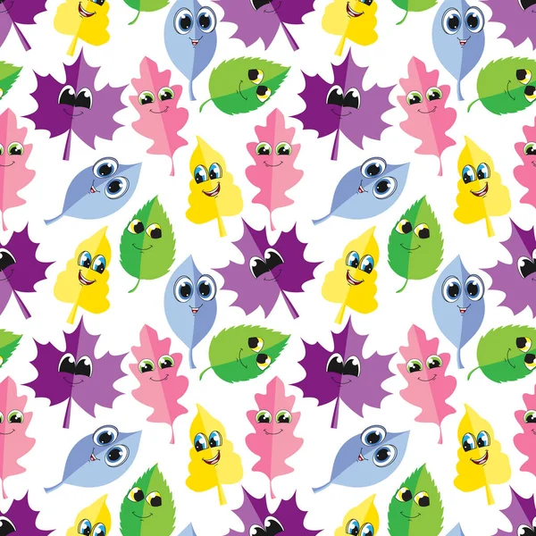 çizgi film tasarımı, yaprak karakteri, basit vektör illüstrasyonu