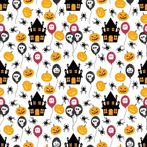 Diseño Patrón Con Adorno Halloween Espacio Copia — Archivo Imágenes Vectoriales