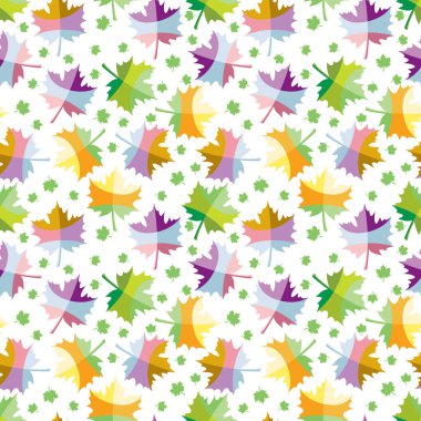 Renkli yapraklı desen tasarımı, kopyalama alanı