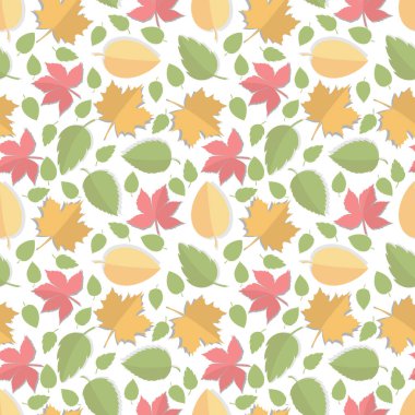 Renkli yapraklı desen tasarımı, kopyalama alanı