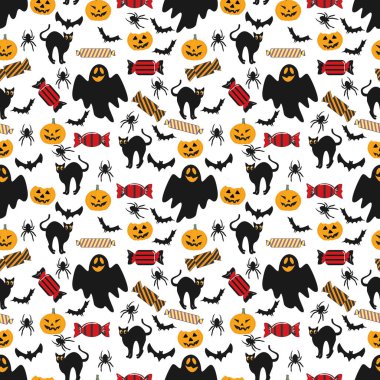 Cadılar bayramında kusursuz desenli şirin bir hayvan.