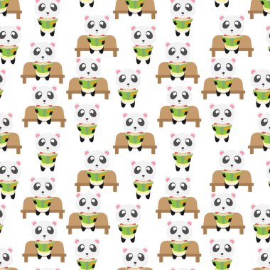 Sevimli hayvan çizgi filmiyle kusursuz desen tasarımı