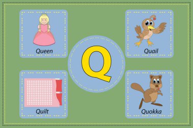 Resimli Sözcük Parafı Q, Basit vektör Resimleri