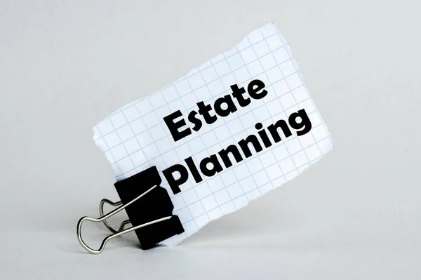 배경에 종이에 텍스트 Estate Planning — 스톡 사진