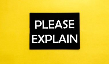 Siyah panele bir metin yaz. Lütfen sarı panele açıkla.