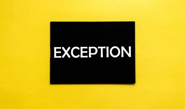 Exception 텍스트를 — 스톡 사진