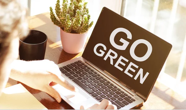 Green Social Networking Technology Conceito Inovação — Fotografia de Stock