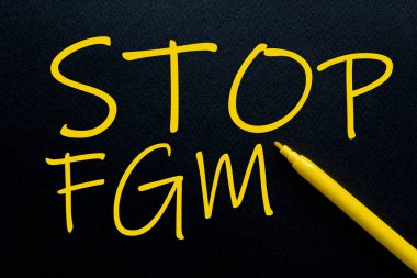 Siyah arkaplanda sarı metin sahibi olan Fgm Sarı Kalemini Durdur