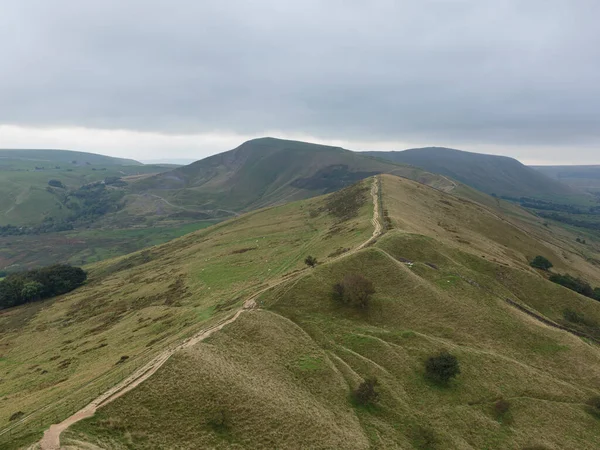 Back Tor, Peak District Ulusal Parkı 'ndan Mam Tor Bridleway Manzarası