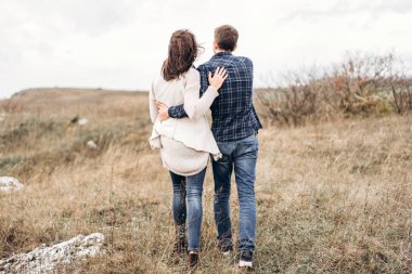 Romantik Genç çift keyfini birlikte vakit açık