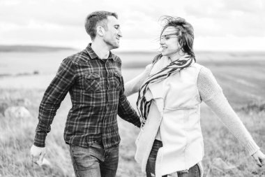 Romantik Genç çift keyfini birlikte vakit açık