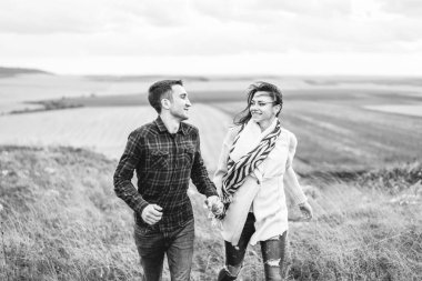 Romantik Genç çift keyfini birlikte vakit açık