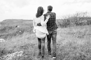 Romantik Genç çift keyfini birlikte vakit açık