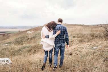 Romantik Genç çift keyfini birlikte vakit açık