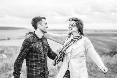 Romantik Genç çift keyfini birlikte vakit açık