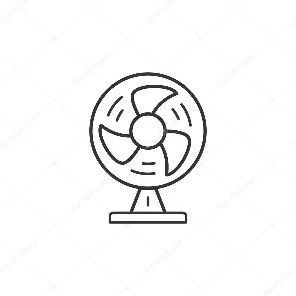 Table fan household domestic appliances thin line icon