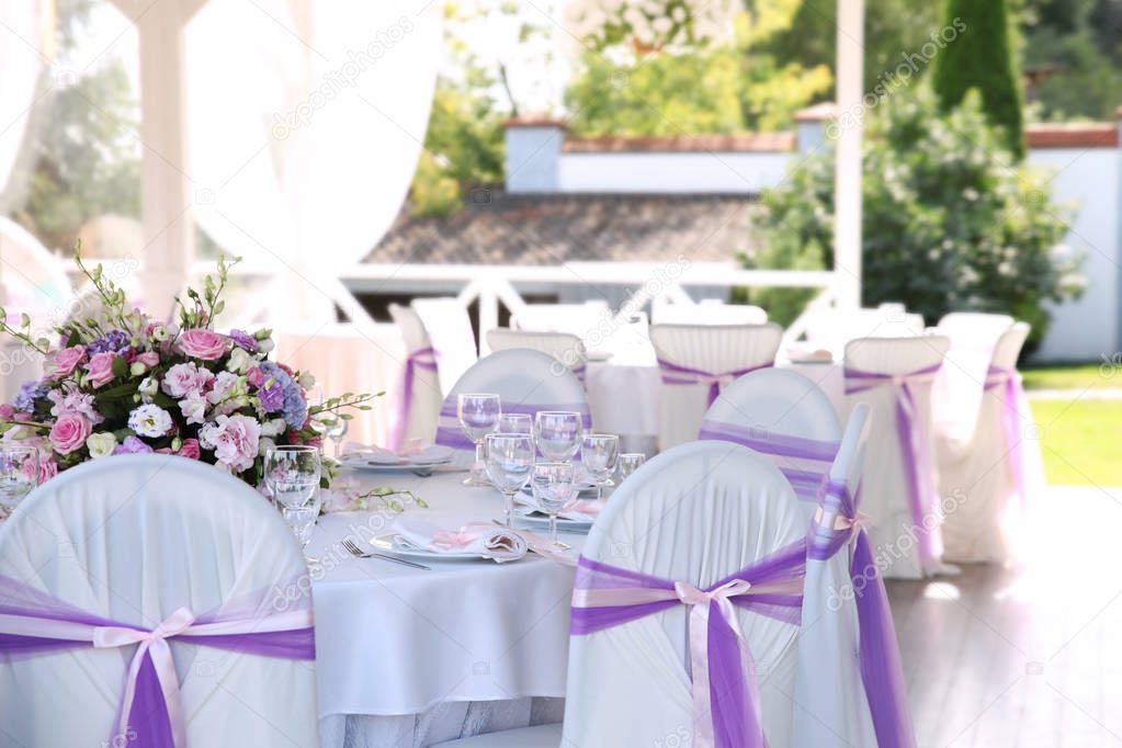 Wedding decor with beautiful outdoor Seating in the summer