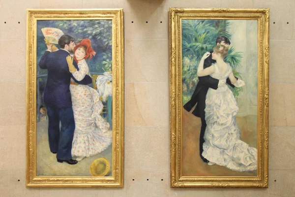 Pinturas Pierre Auguste Renoir Dança Cidade Dança Aldeia Musee Orsay — Fotografia de Stock