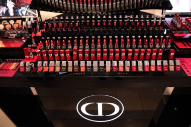 Dior ruj büyük göstermek kasa. Vogue fashion's gece 2018. TSUM. Moskova. 04.09.2018