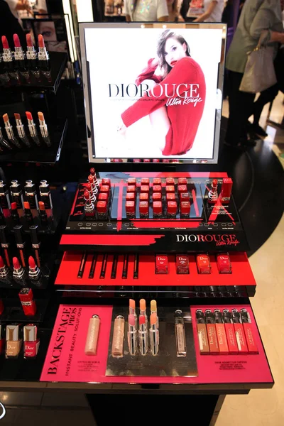 Muestra Lápiz Labial Dior Comercial Con Natalie Portman Noche Moda —  Fotos de Stock