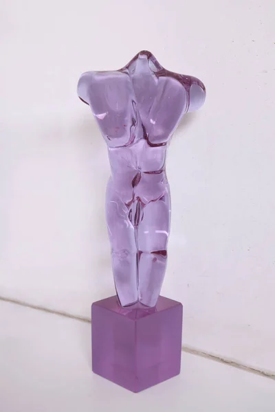 Sculpture Artistique Corps Masculin Verre — Photo