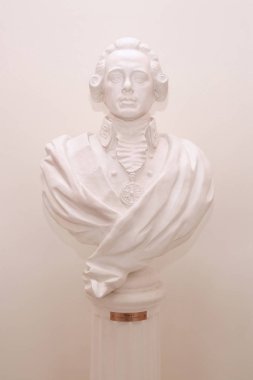 Heykel, İmparator Paul 1 Petrovsky sarayında büstü. Moskova. 24.07.2017