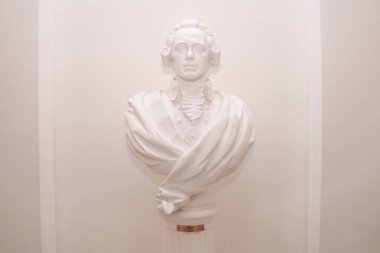 Heykel, İmparator Paul 1 Petrovsky sarayında büstü. Moskova. 24.07.2017