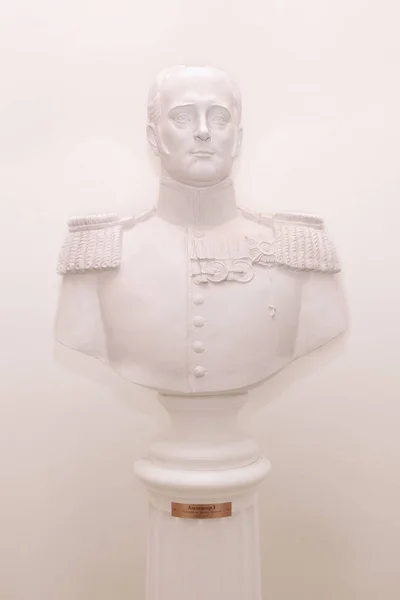 Sculpture Bust Emperor Nicholas Petrovsky Palace Moscow 2017 — Stock Photo, Image