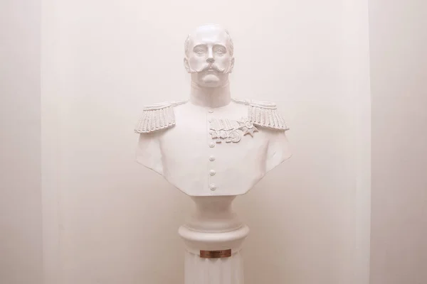 Sculpture Bust Emperor Nicholas Petrovsky Palace Moscow 2017 — Stock Photo, Image