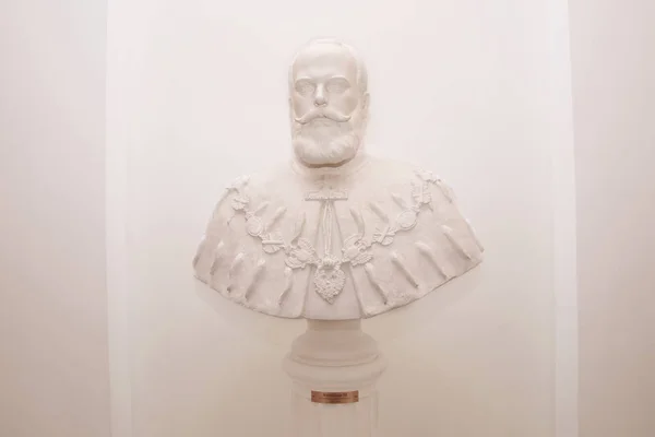 Sculpture Bust Emperor Alexander Third Petrovsky Palace Moscow 2017 Stock Image