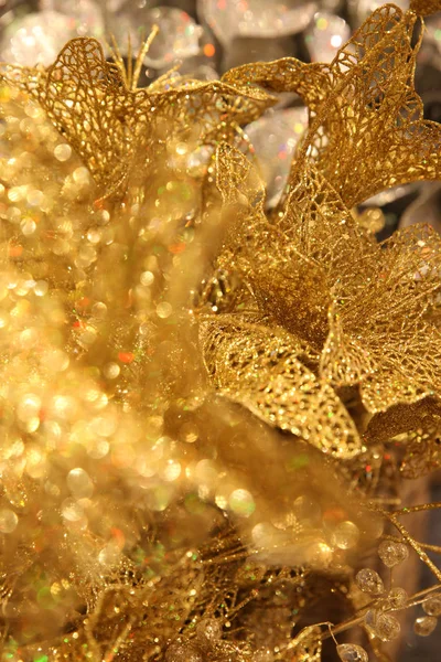 Streszczenie Tło Połyskujące Elegancki Złoty Efekt Bokeh — Zdjęcie stockowe