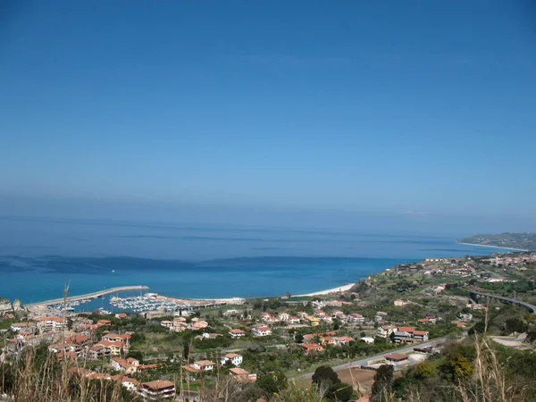 Vista Del Mar Vibo Valentia Calabria Italia Puerto Mar Tirreno —  Fotos de Stock