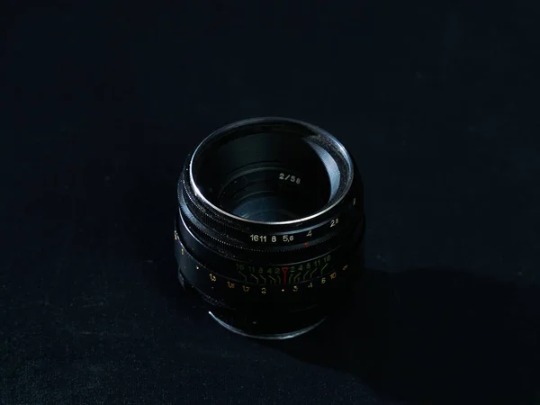 Rare Film Lens Black Velvet — Stock Photo, Image