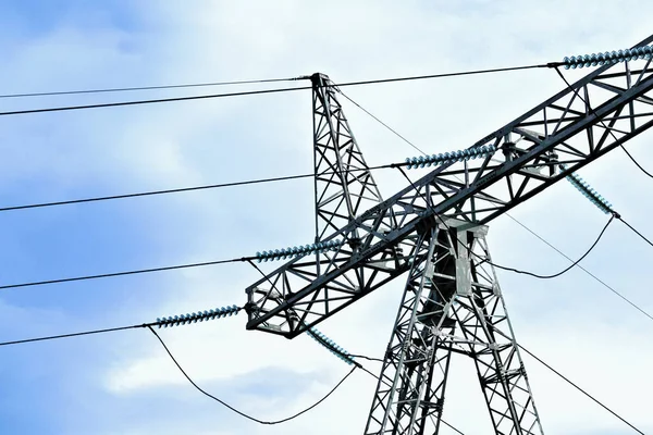 High voltage tower close-up